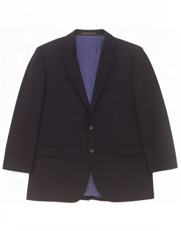 Marks & Spencer Veste blazer à 2 boutons pour homme UK 44 XL Bleu marine en laine