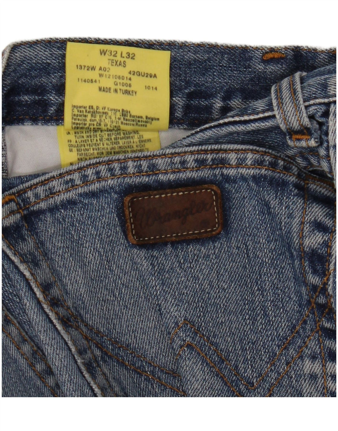 Wrangler Jean Droit Texas Homme W32 L32 Bleu Coton