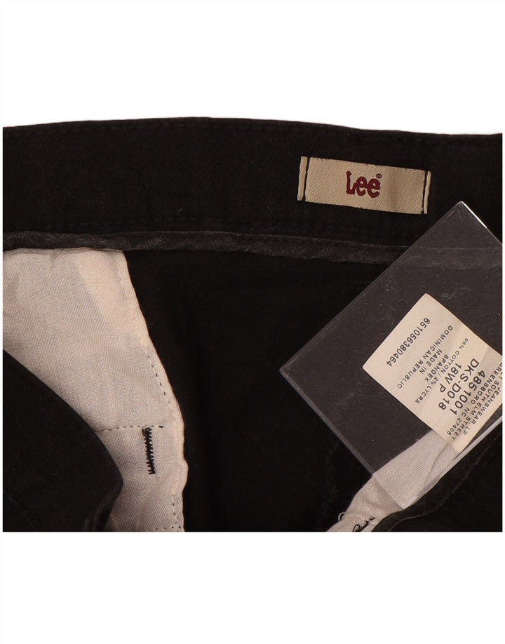 Lee Pantalon court décontracté pour femme US 18 2XL W38 L28 Coton noir