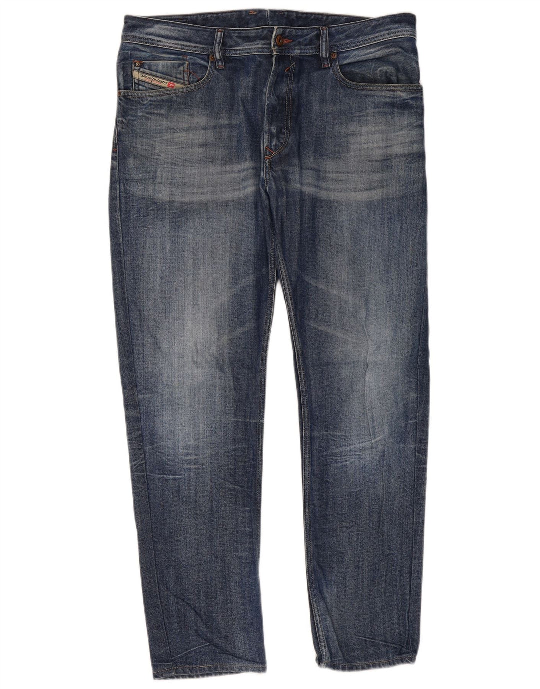 Diesel Jean Droit Homme W36 L31 Bleu Coton