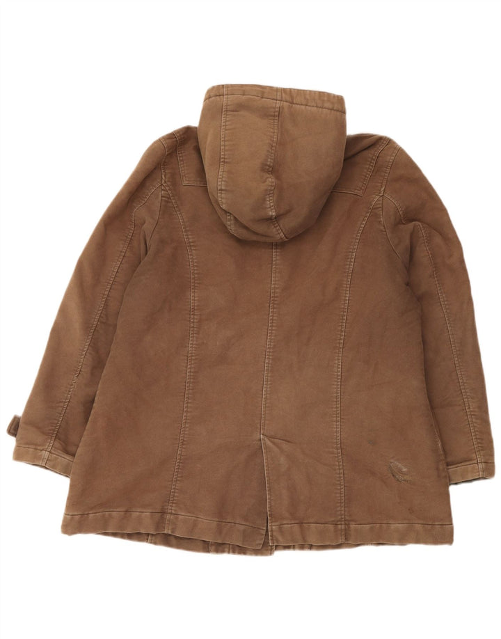 Fat Face Veste de sport à capuche surdimensionnée pour femme UK 16 Large Marron Coton
