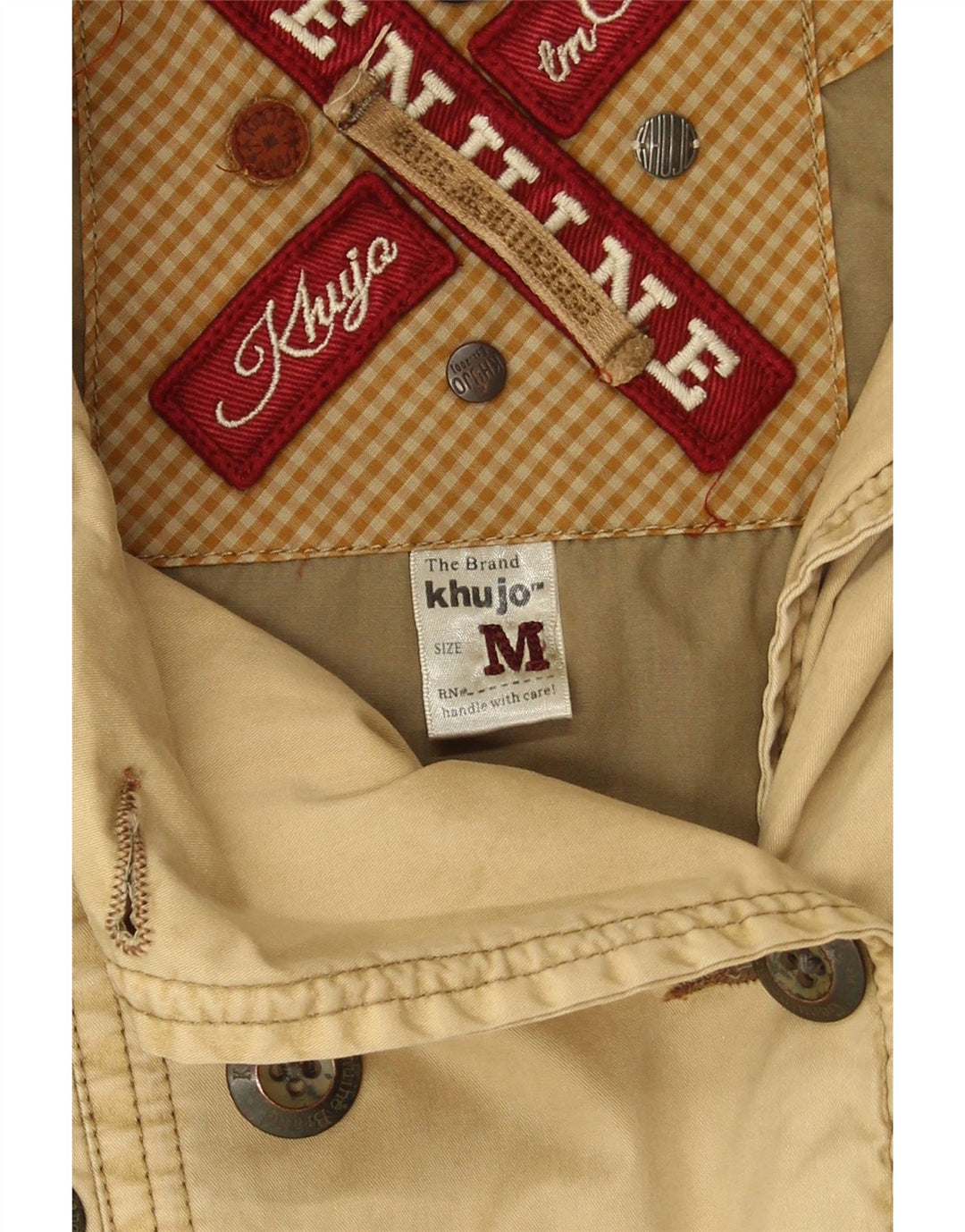 KHUJO Trench Coat Femme UK 14 Coton Beige Moyen