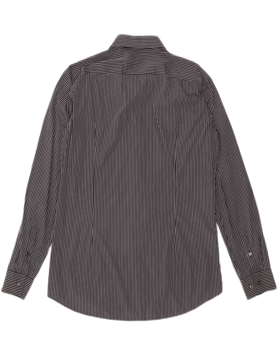 HUGO BOSS Chemise stretch pour homme Taille 42 16 1/2 Grandes rayures noires