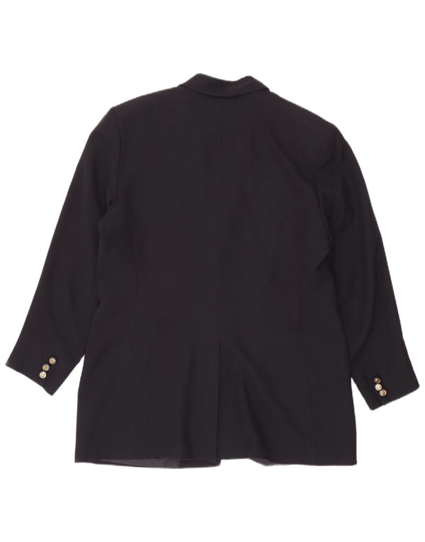 Valentino Veste Blazer 2 Boutons Femme IT 50 XL Bleu Marine Viscose