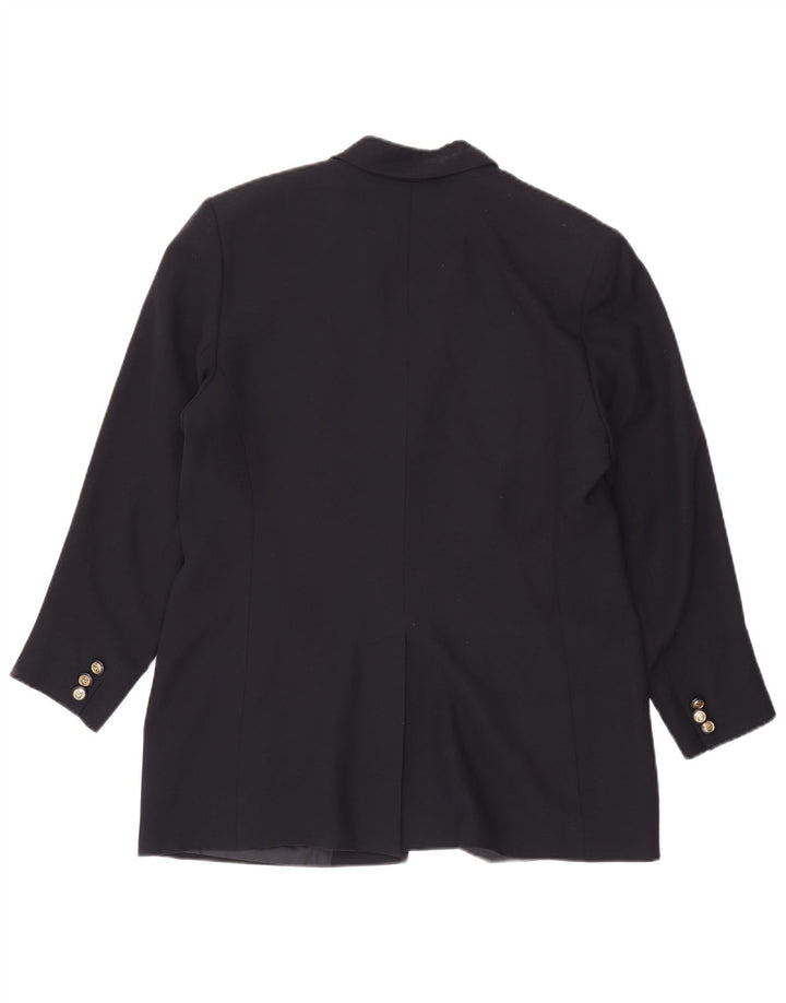 Valentino Veste Blazer 2 Boutons Femme IT 50 XL Bleu Marine Viscose