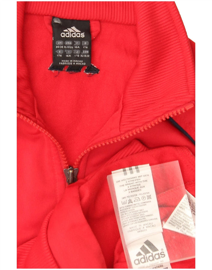 Veste de survêtement Adidas Garçon 15-16 ans Rouge Polyester