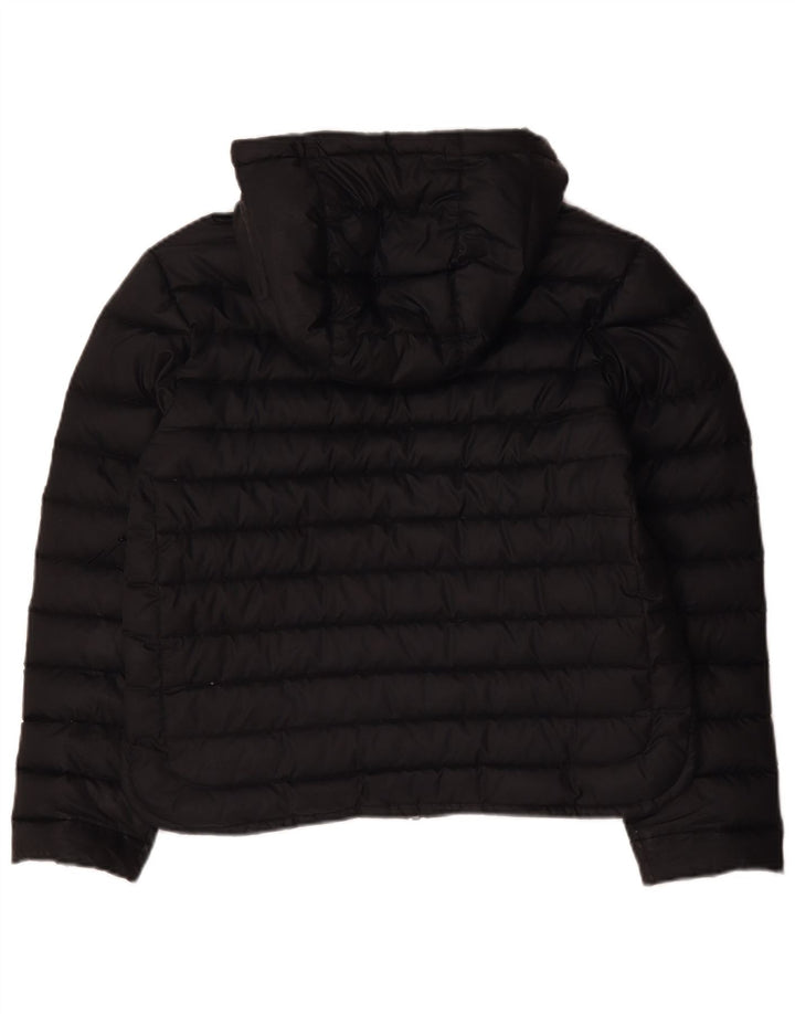 Nike Veste matelassée surdimensionnée à capuche pour femme UK 6 XS Noir Polyester