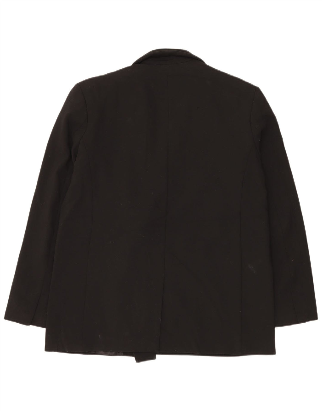 ZARA Veste blazer à double boutonnage pour femme UK 16 Large Noir Polyester