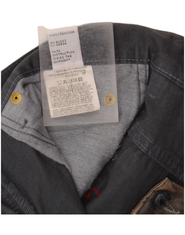 DIESEL Pantalon décontracté bootcut pour homme W32 L32 Beige Tie Dye Coton