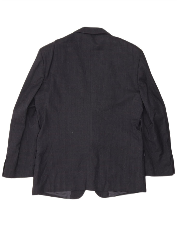 Valentino Veste Blazer 2 Boutons Homme IT 52 XL Bleu Marine Laine Vierge