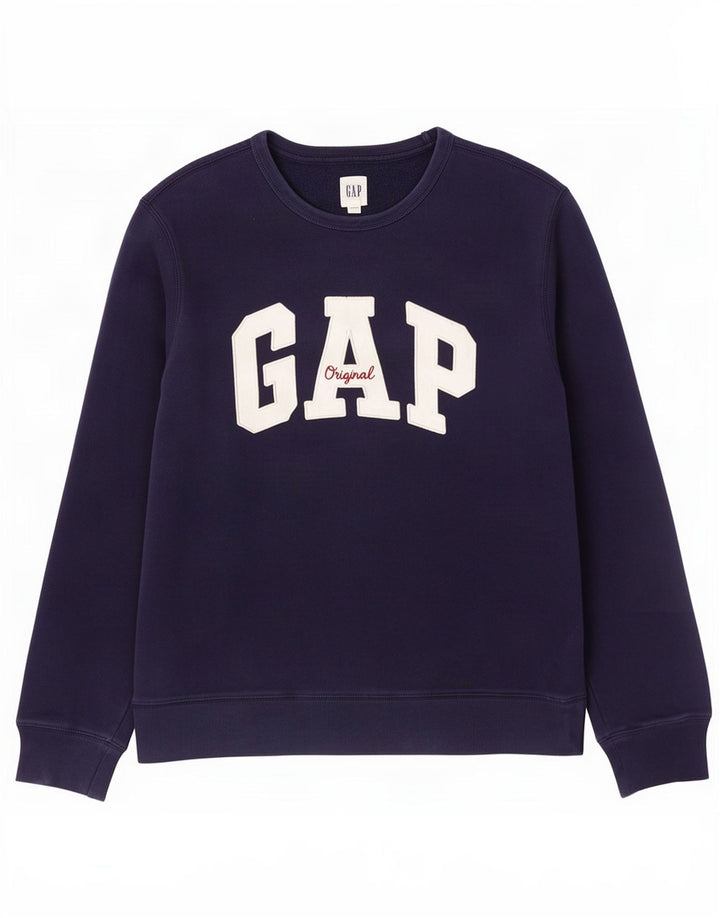 Gap Mens Graphic Sweatshirt Jumper Petit Bleu Marine Coton