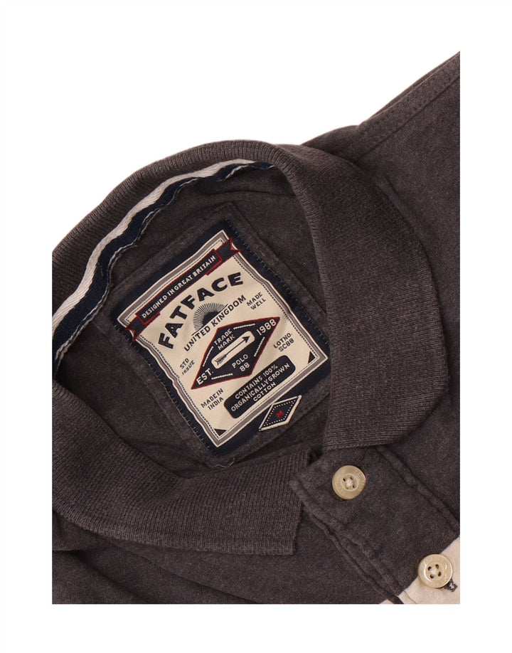 Polo Homme Fat Face Coton Rayé Gris Moyen