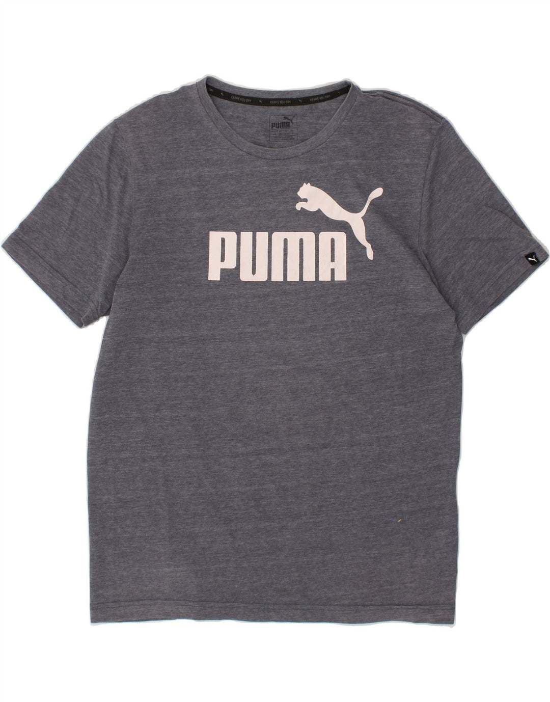 PUMA Mens Graphic T-Shirt Top Medium Grey Cotton Vintage Puma and Second-Hand Puma from Messina Hembry 