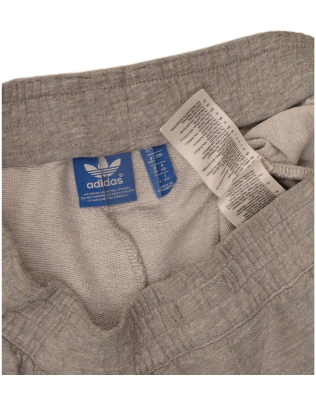 Adidas Short de sport pour femme UK 12 Gris moyen en coton