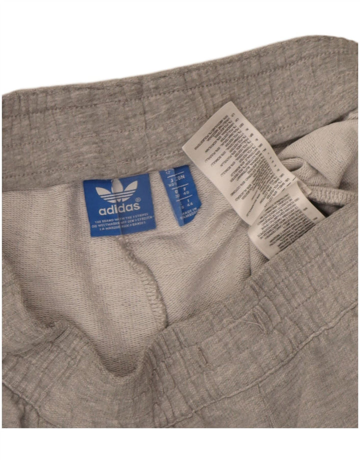Adidas Short de sport pour femme UK 12 Gris moyen en coton