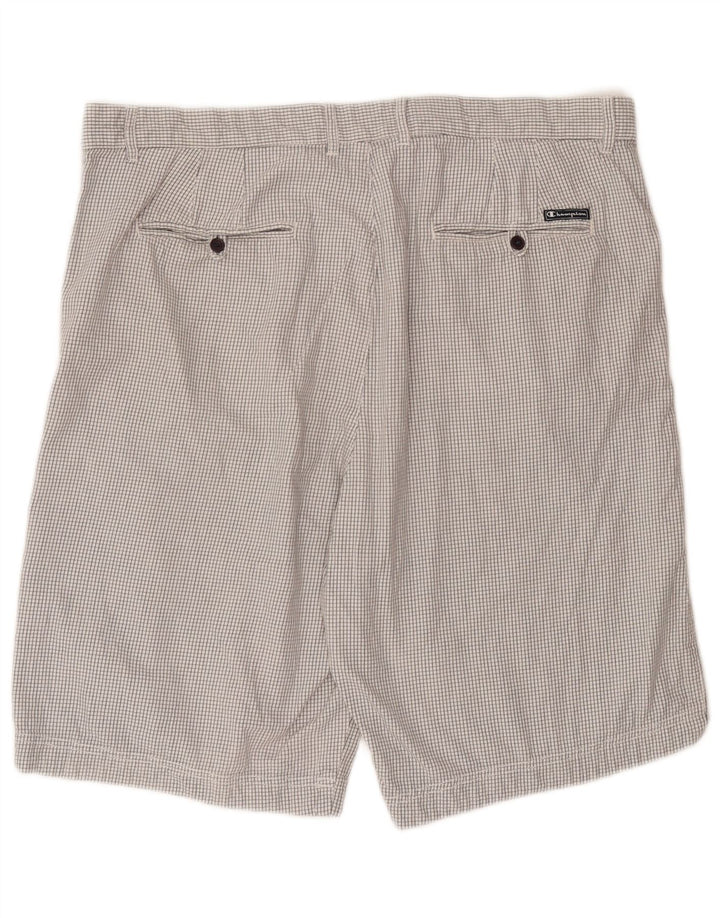Champion Short chino coupe classique pour homme 2XL W42 à carreaux blancs