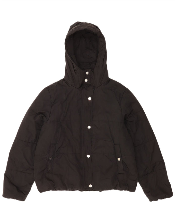 Marks & Spencer Veste matelassée surdimensionnée à capuche pour femme UK 14 Large Noir