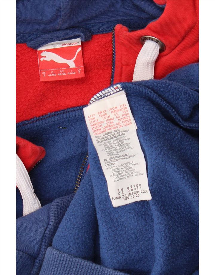PUMA Sweat à capuche zippé pour homme en coton multicolore colour block Taille S