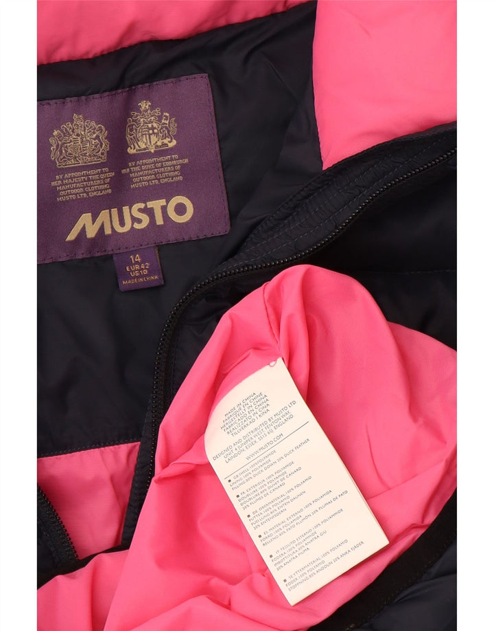 Musto Veste matelassée pour femme UK 14 Large Bleu Marine Polyamide