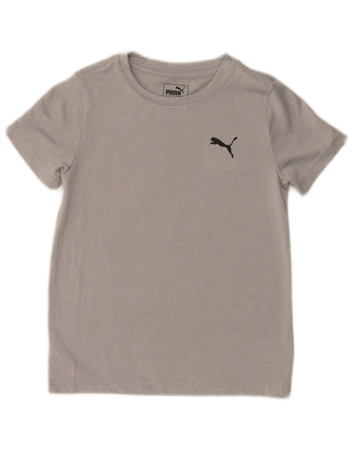PUMA T-Shirt Garçon 5-6 Ans Gris Polyester