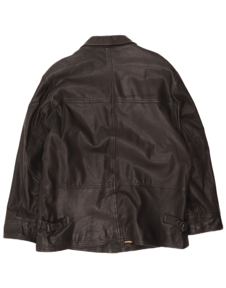 Veste en cuir homme vintage UK 38 Cuir noir moyen