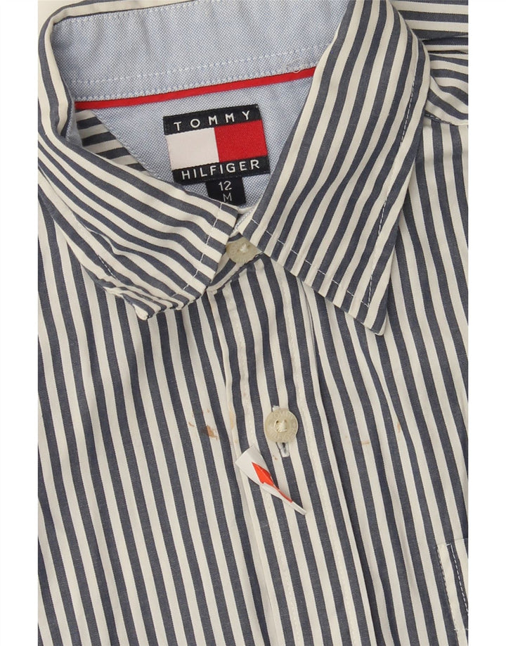 Tommy Hilfiger Chemise Garçon 11-12 ans Coton Rayé Bleu Moyen