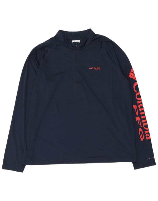 Columbia Haut de Survêtement Omni-Shade Graphic Pull Homme Bleu Marine XL