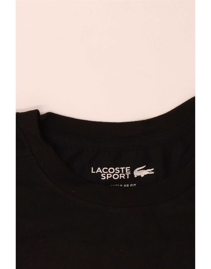 Lacoste T-shirt coupe classique pour hommes, grand, en coton noir