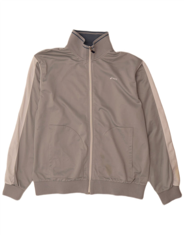 Asics Veste de survêtement pour homme 2XL Gris Colorblock Polyester
