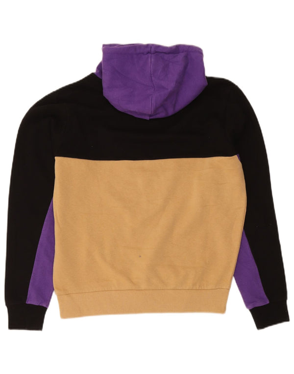 Fila Pull à capuche surdimensionné pour femme UK 10 Petit coton color block jaune