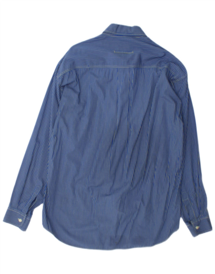 Trussardi Jeans Chemise En Flanelle Homme Bleu Moyen Carreaux