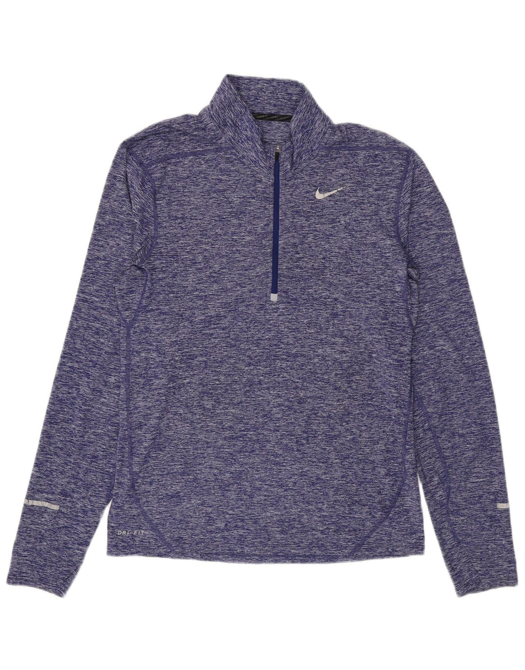 Nike Dri Fit Haut de survêtement à col zippé pour homme Violet moucheté