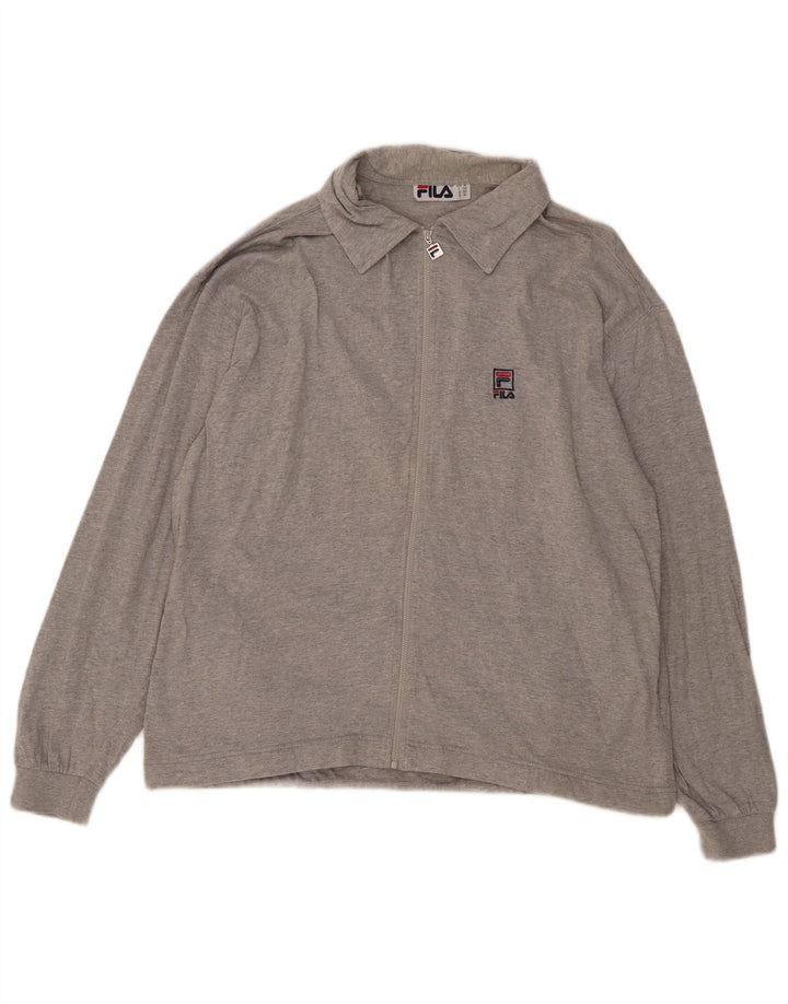 Fila Veste de Survêtement Homme IT 50 Gris Moyen Coton