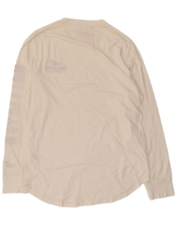 Hollister Haut graphique à manches longues pour homme XL en coton blanc