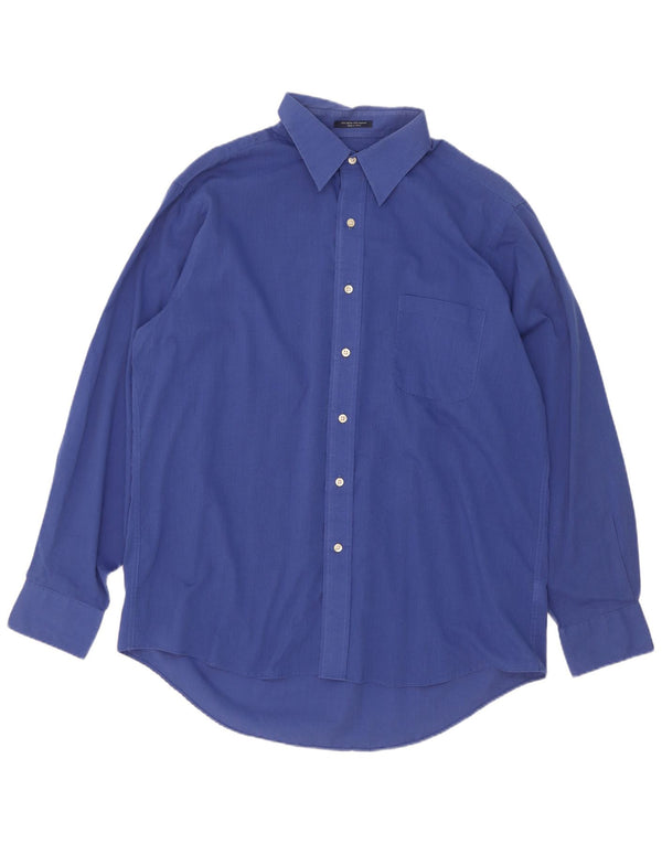 Chaps Chemise Homme Taille 16 1/2 Grand Coton Bleu