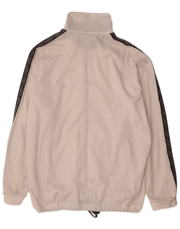 Asics Veste de survêtement pour homme Large Blanc Colorblock Polyester