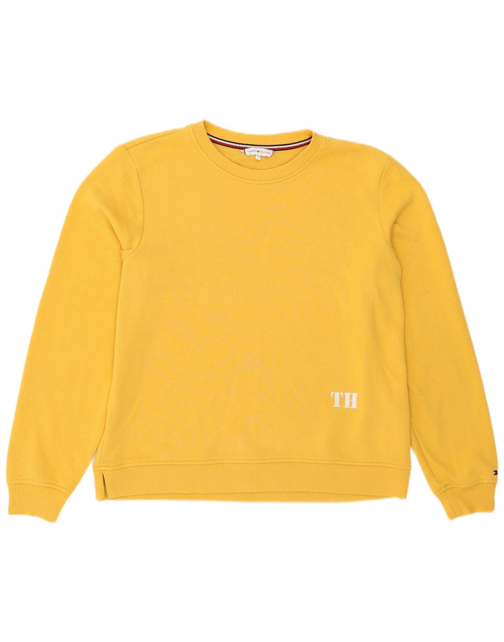 Tommy Hilfiger Sweat-shirt pour femme UK 14 Jaune moyen