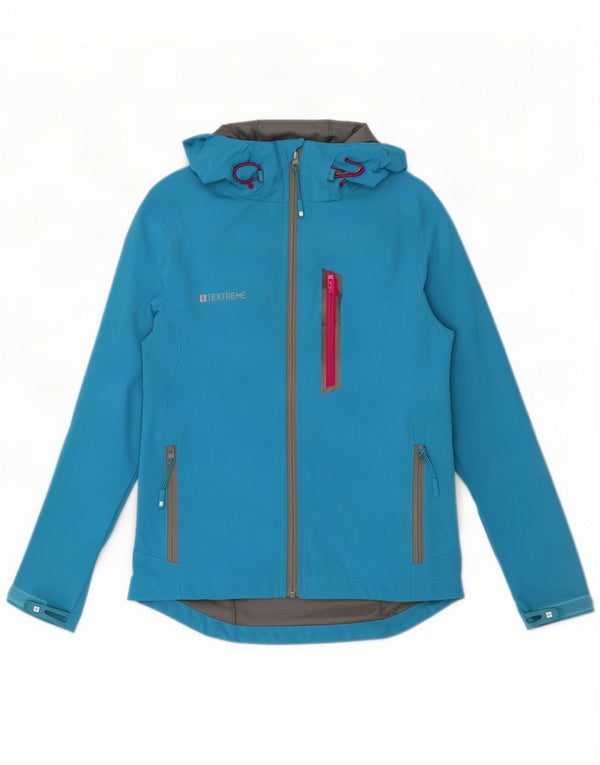 Mountain Warehouse Veste coupe-vent à capuche pour femme UK 8 Small Bleu