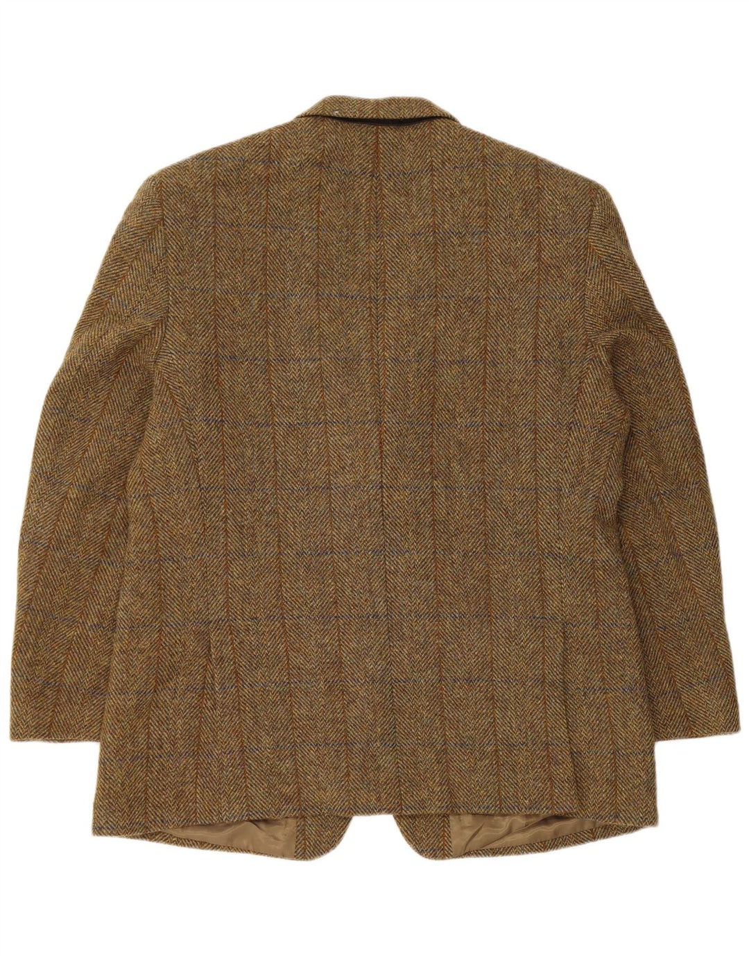 Harris Tweed Veste blazer à 2 boutons pour homme UK 38 Marron moyen à chevrons
