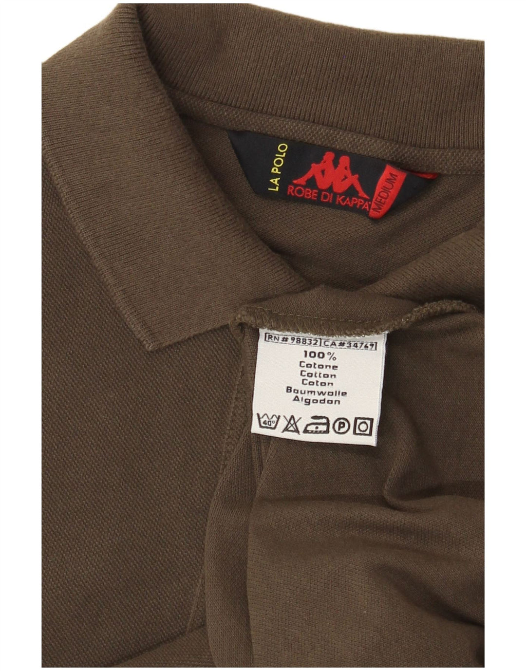 Kappa Polo Homme Kaki Moyen Coton