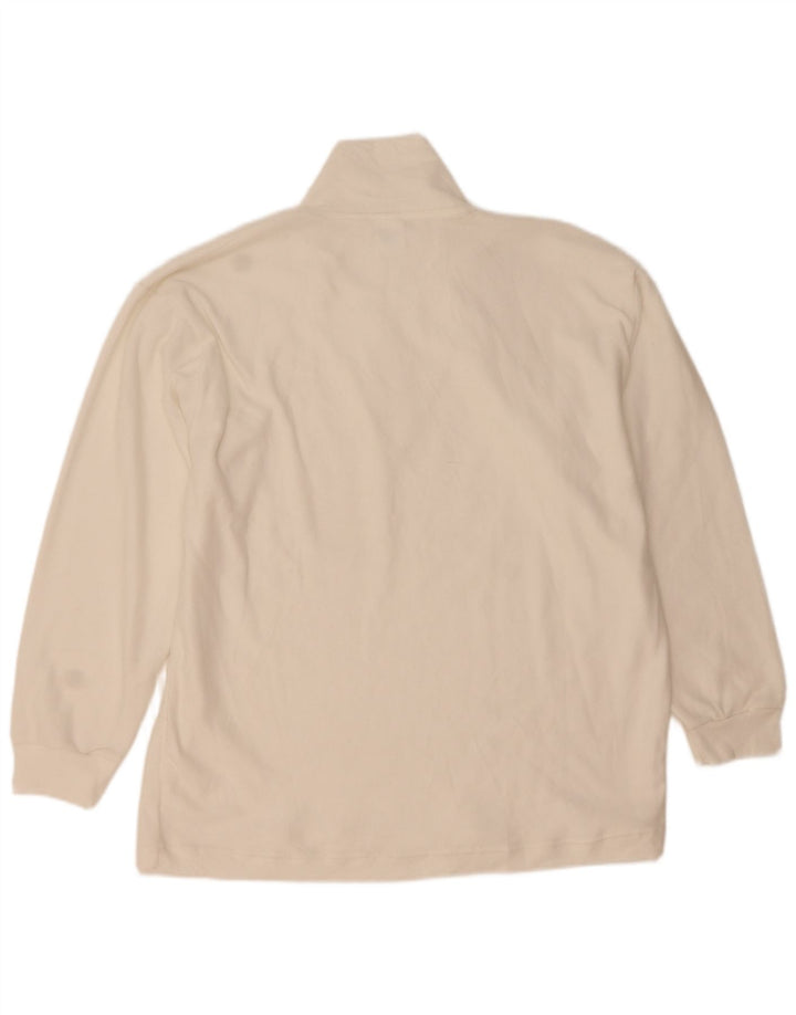 Campagnolo Sweat-shirt à col zippé pour homme XL Blanc Polyester
