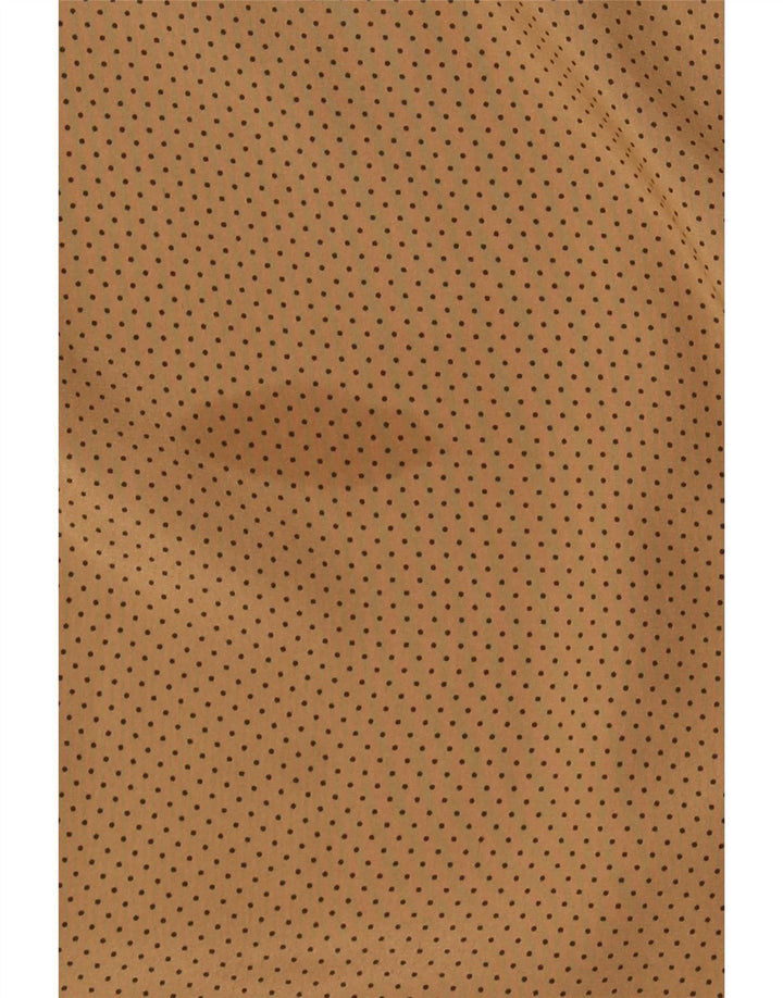 Ravens Chemise surdimensionnée pour femme UK 10 Petit polyester à pois marron
