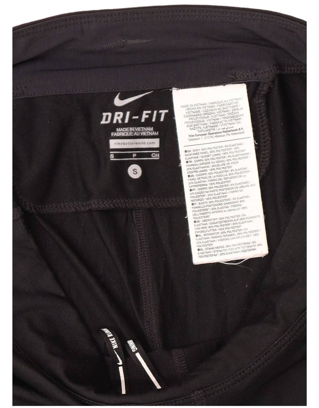 Nike Legging Capri Dri Fit pour femme UK 10 Petit Noir Polyester Sports