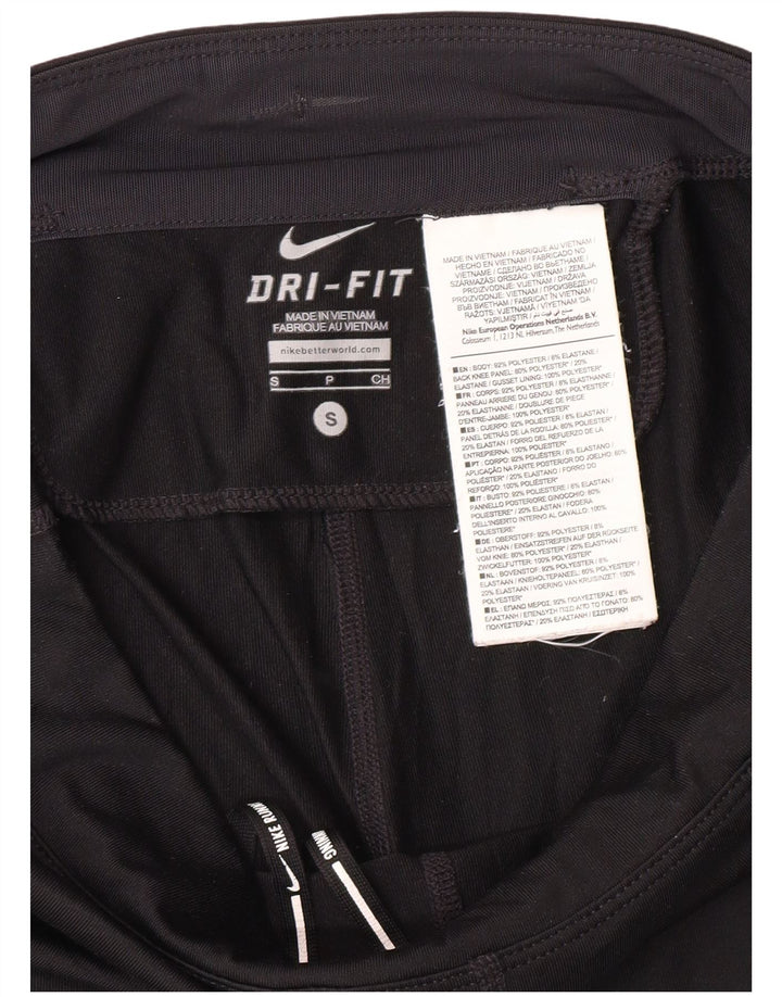 Nike Legging Capri Dri Fit pour femme UK 10 Petit Noir Polyester Sports