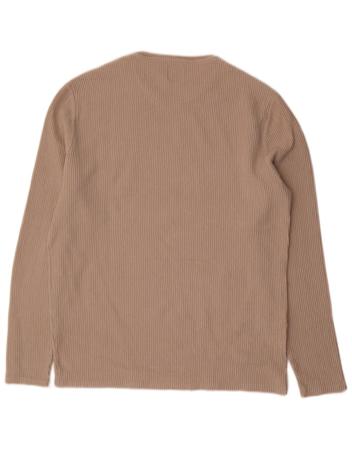Zara Homme Top Manches Longues Grand Coton Beige