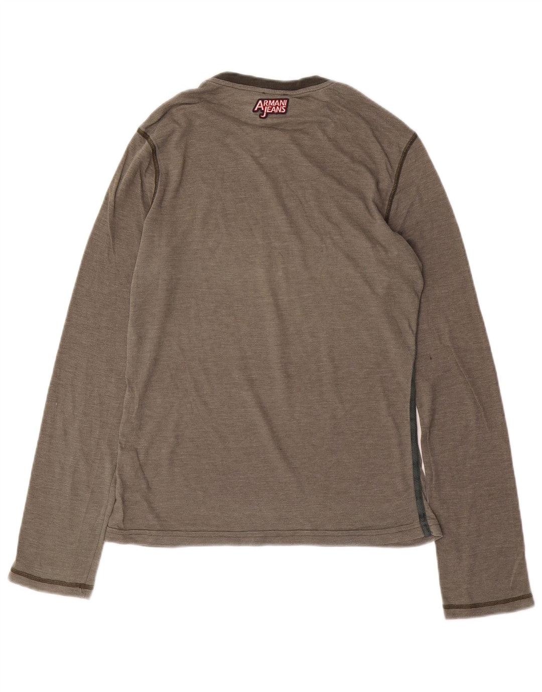 ARMANI JEANS Haut graphique à manches longues pour homme en coton gris petit