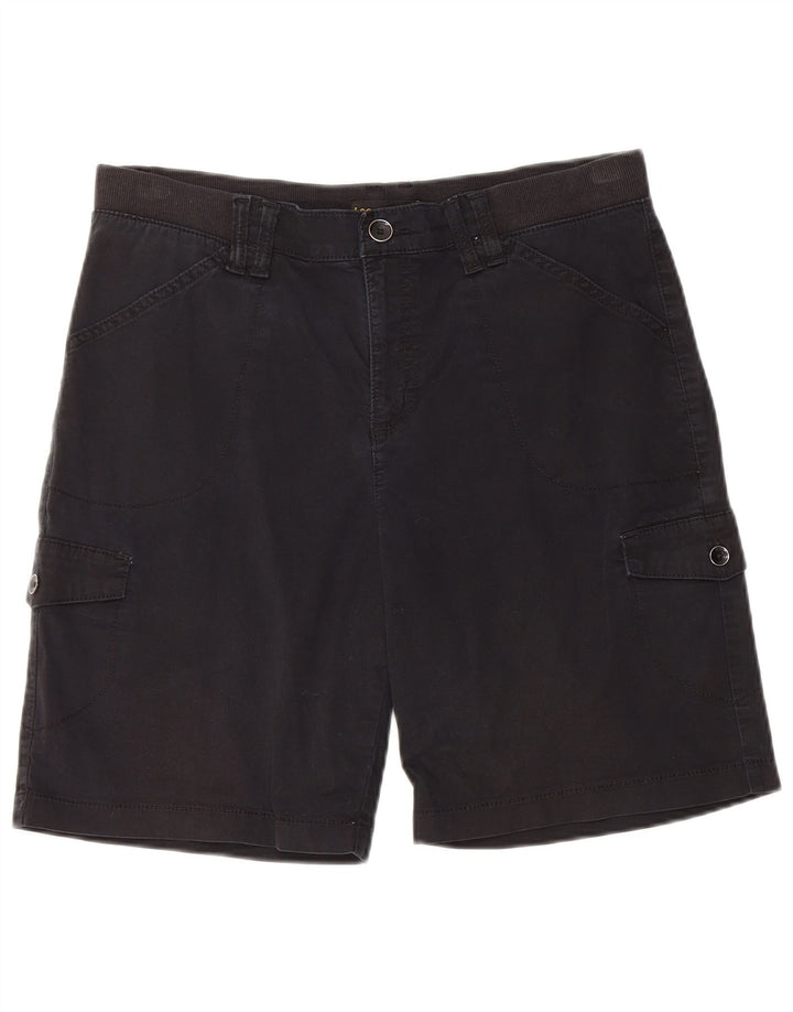 LEE Short cargo taille moyenne pour femme, coupe décontractée, W34, Large, noir
