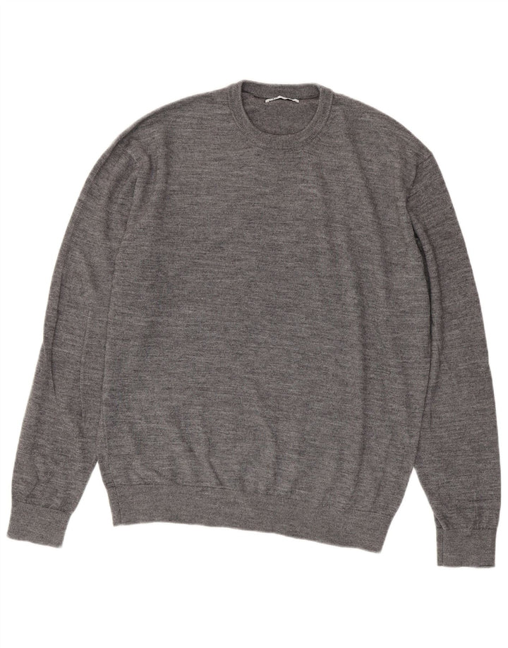 Zara Pull ras du cou pour homme XL Gris