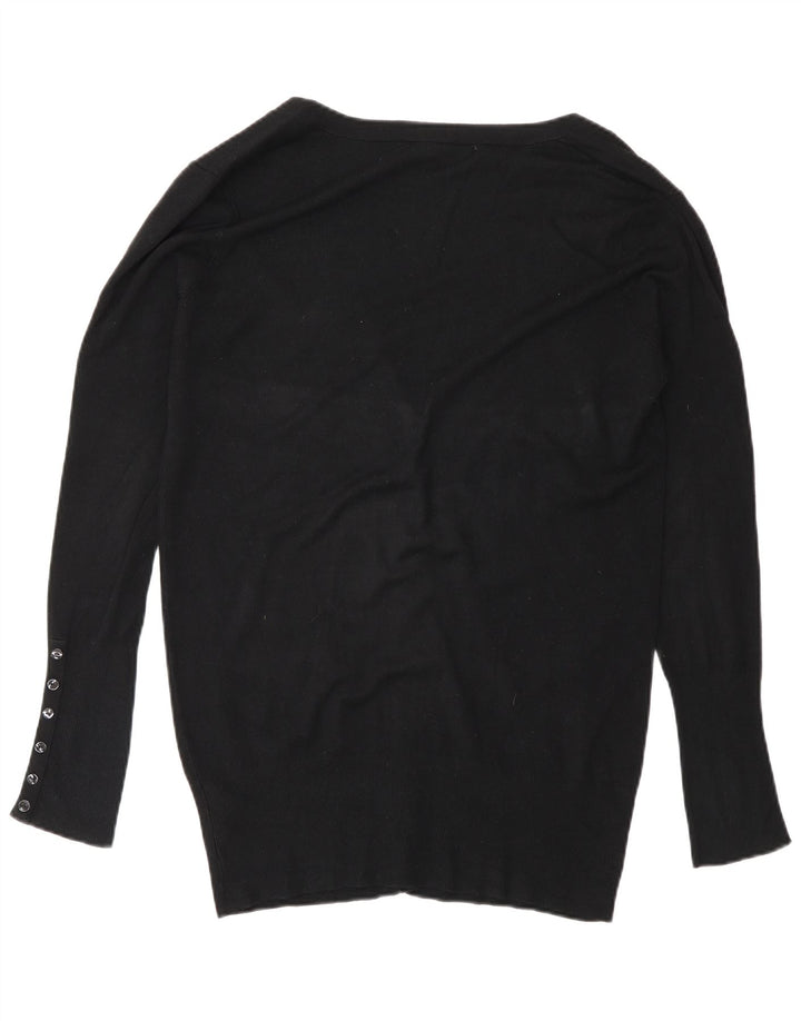 Zara Womens Cardigan Sweater UK 16 Large Rayonne Noire
