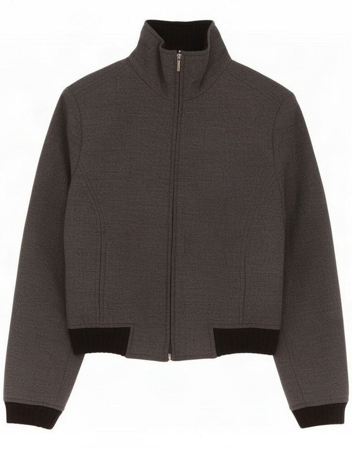 Trussardi Jeans Bomber Femme IT 42 Gris Moyen Colourblock